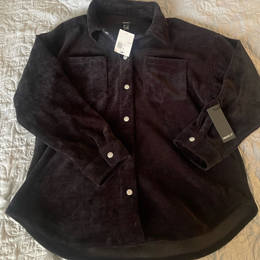 NWT Forever 21 Black Shacket Size Large